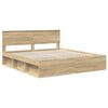 vidaXL Cadre de lit Sonoma 180 x 200 cm Bois d'ing&eacute;nierie