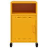 vidaXL Tables de chevet 2 pcs jaune moutarde 36x39x59 cm acier