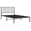 vidaXL Cadre de lit métal sans matelas avec tête de lit noir 107x203cm