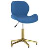 vidaXL Chaises pivotantes &agrave; manger lot de 2 bleu velours