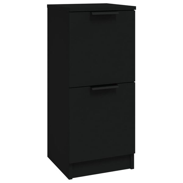 vidaXL Buffet noir 30x30x70 cm bois d'ing&eacute;nierie
