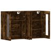 vidaXL Armoires murales 2 pcs ch&ecirc;ne fum&eacute; bois d'ing&eacute;nierie
