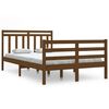 vidaXL Cadre de lit sans matelas marron miel 120x200 cm bois massif