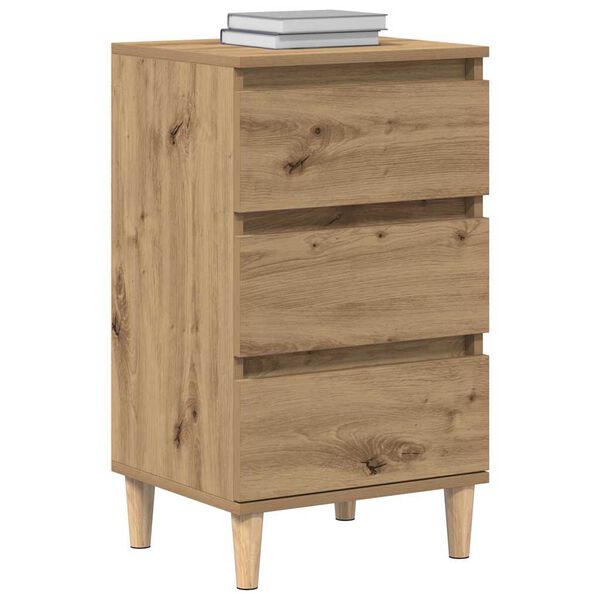 vidaXL Cabinet de chevet avec tiroir Ch&ecirc;ne artisanal 40 x 35 x 70 cm