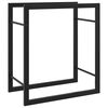 vidaXL Portant de bois de chauffage Noir mat 50x28x56 cm Acier