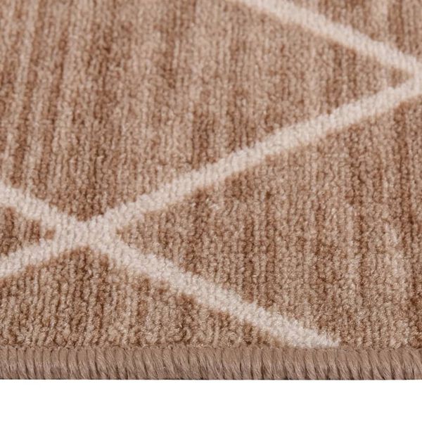 vidaXL Tapis de couloir Marron clair 80x350 cm