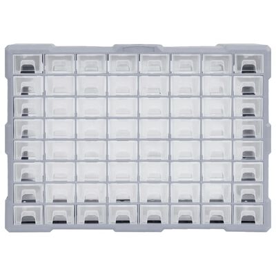 vidaXL Organisateur multi-tiroirs avec 64 tiroirs 52x16x37,5 cm