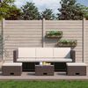 vidaXL Salon de jardin 4 pcs avec coussins R&eacute;sine tress&eacute;e Marron