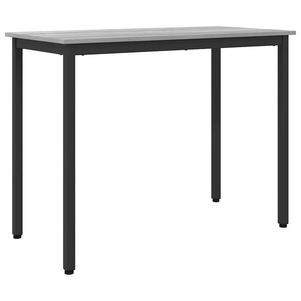 vidaXL table Gris Sonoma 100 x 50 x 76,5 cm Bois d'ing&eacute;nierie et acier