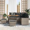 vidaXL Ensemble de canap&eacute; de jardin avec coussin 8 pcs Gris