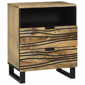 vidaXL Table de chevet Naturel 50 x 33 x 62 cm Bois d'ing&eacute;nierie