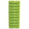 vidaXL Serviettes de toilette Premium SOLUND 10 pi&egrave;ces Vert pomme 30 x 30 cm 600 g/m&sup2;