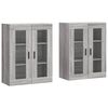 vidaXL Armoires murales 2 pcs sonoma gris bois d'ing&eacute;nierie