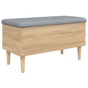 vidaXL Banc de rangement ch&ecirc;ne sonoma 82x42x46 cm bois d'ing&eacute;nierie