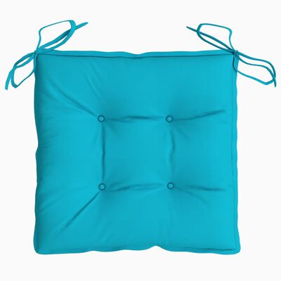 vidaXL Coussins de chaise lot de 6 turquoise 50x50x7 cm tissu oxford