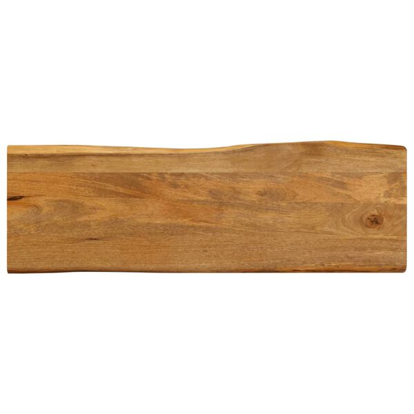 vidaXL Dessus de table 110x40x3,8 cm bord vivant bois massif manguier