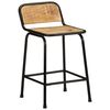 vidaXL Tabourets de bar lot de 4 bois massif manguier brut