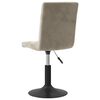 vidaXL Chaises pivotantes &agrave; manger lot de 2 gris clair velours