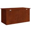 vidaXL Bo&icirc;te de Rangement Ext&eacute;rieure Rouill&eacute; 100 x 50,5 x 50 cm Acier