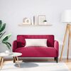 vidaXL Canap&eacute; causeuse rouge bordeaux 109 cm velours