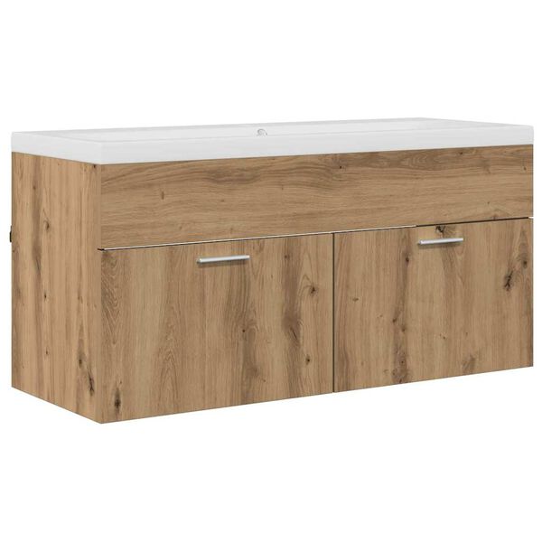 vidaXL Armoire de salle de bain Ch&ecirc;ne artisanal 100 x 38,5 x 46 cm