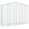 vidaXL Panier de gabions arqu&eacute; 200x50x140/160 cm Fer galvanis&eacute;