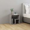 vidaXL Table de chevet gris b&eacute;ton 40x30x40 cm bois d'ing&eacute;nierie