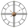 vidaXL Horloge murale noir &Oslash;60 cm fer
