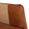 vidaXL Chaise &agrave; bascule Marron Cuir v&eacute;ritable et toile