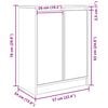 vidaXL Buffet vieux bois 57x34x76 cm bois d'ingénierie