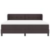 vidaXL Lit boxspring avec matelas Marron fonc&eacute; 180 x 200 cm tissu