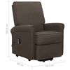 vidaXL Fauteuil Marron fonc&eacute; Tissu