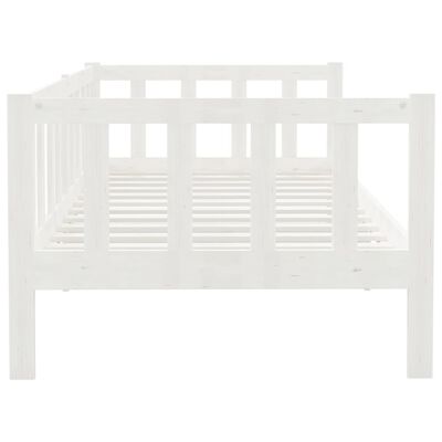 vidaXL Lit Blanc Bois de pin massif 90x200 cm