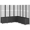 vidaXL Jardini&egrave;re avec treillis noir 160x160x140 cm PP