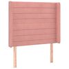 vidaXL T&ecirc;te de lit avec oreilles Rose 93x16x118/128 cm Velours