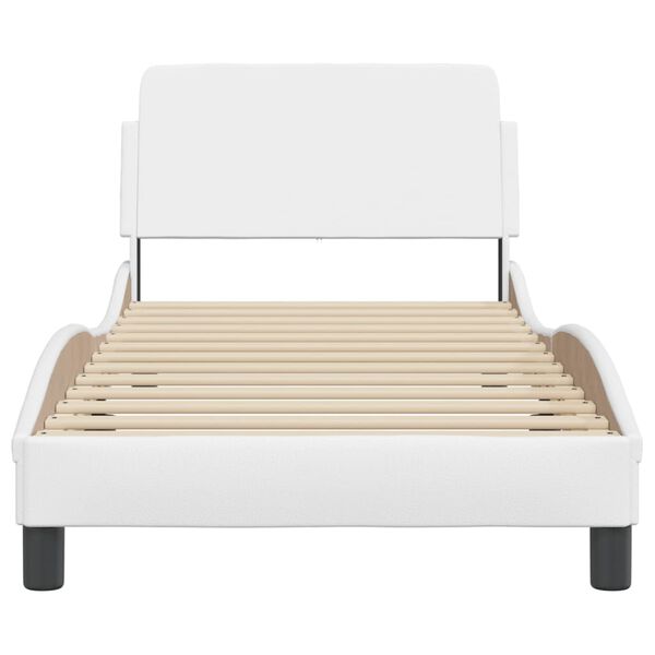 vidaXL Cadre de lit Dover blanc 80x200 cm similicuir