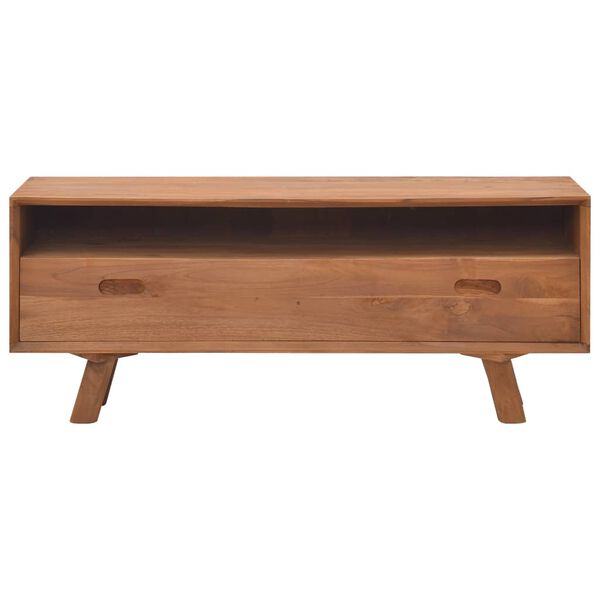 vidaXL Meuble TV 110x30x45 cm Bois de teck massif