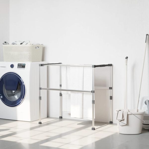 vidaXL S&eacute;choir &agrave; linge 83x(50-55)x(40-85) cm aluminium