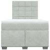 vidaXL Sommier &agrave; lattes de lit et matelas gris clair 120x190cm velours