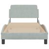 vidaXL Cadre de lit Dover gris clair 90x190 cm velours
