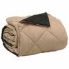 vidaXL Duvet d'&eacute;t&eacute; simple Noir et Taupe 220 x 200 cm Microfibre