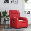 vidaXL Fauteuil de massage inclinable rouge similicuir