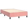 vidaXL Sommier &agrave; lattes de lit avec matelas Rose 120x200 cm Velours