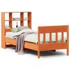 vidaXL Cadre de lit sans matelas cire marron 75x190 cm bois pin massif
