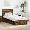 vidaXL Cadre de lit Ch&ecirc;ne fum&eacute; 100 x 200 cm Bois d'ing&eacute;nierie