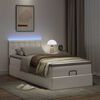 VidaXL Cadre de lit ottoman avec matelas blanc pur 90x190cm similicuir