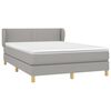 vidaXL Sommier &agrave; lattes de lit avec matelas Gris clair 140x190cm Tissu