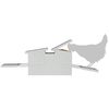 vidaXL Nourrisseur &agrave; p&eacute;dale pour poules Argent 75 x 53 x 20,5 cm