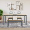 vidaXL Table &agrave; manger Panama gris 180x90x75 cm bois massif de pin