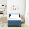 vidaXL Lit &agrave; ressorts avec matelas Bleu fonc&eacute; 90 x 200 cm Velours
